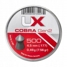 Śrut diabolo ostry Umarex Cobra gen 2. 4,5 mm 500 szt.-Umarex