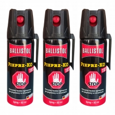 3 x Gaz pieprzowy KO JET strumień 50ml obronny-Ballistol