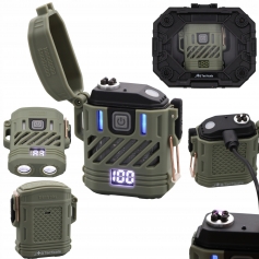 Zapalniczka plazmowa na USB JB Tacticals z latarką Green Pudełko na prezent-JB Tacticals