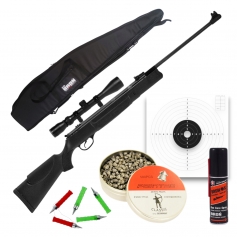 Wiatrówka HATSAN 90 Generacja II STG SAS Quattro kal. 4,5mm Gen-2 + luneta Kandar 3-9x40 + pokrowiec + zestaw śrutów i tarcz-...