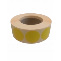 Zaklejki do tarcz strzeleckich 25mm – 1000 szt. rolka - żółty-NEOFLEX