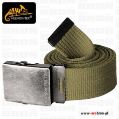 Pasek do spodni Helikon CANVAS OLIVE GREEN PS-CAN-CO-02 - oliwkowy pas 100% Cotton klamra metalowa-Helikon-Tex®