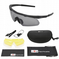 Okulary ochronne JB Tacticals balistyczne ANTIFOG UV 3 soczewki JB-01-JB Tacticals