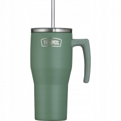 Kubek termiczny ze słomką i uchwytem Thermos Refreshing 850ml zielony mat-Thermos
