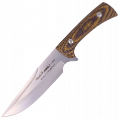 Hiszpański Nóż Stały Muela JABALI-17G Brown Micarta Satin-Muela