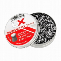 Śrut UMAREX UX Mosquito Gen 2. 4,5 mm 500 szt. płaski gładki tarczowy-Umarex