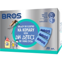 BROS Wkłady do elektro fumigatora na komary SMYK dla dzieci 20 szt.-Bros