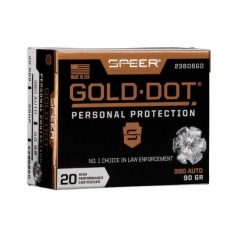 AMUNICJA 9x17mm BROWNING/.380 AUTO SPEER GOLD DOT JHP 90GR GDHP OP. 20SZT.-Speer