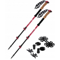 Kije trekkingowe Volven Adventure Cork 65–135 cm czerwone-Volven