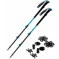 Volven Kije trekkingowe Adventure Pro 65-135 cm aluminiowe - Niebieski-Volven