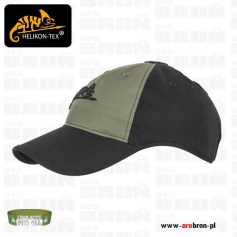 Taktyczna czapka baseballowa Helikon Logo Cap (CZ-LGC-PR-0102B) - BLACK/OLIVE GREEN, na ochronniki słuchu-Helikon-Tex®