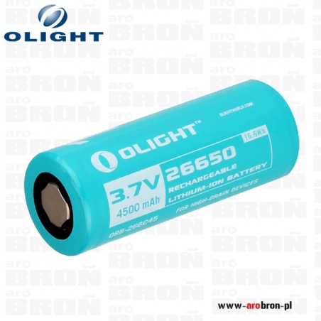 Akumulator Olight 26650 4500mAh 3,7V - do latarek R50 Seeker-OLIGHT