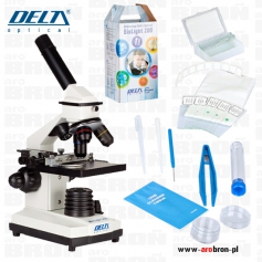 Mikroskop Delta Optical BioLight 200 - 5 preparatów, szkiełka, zasilacz-DELTA
