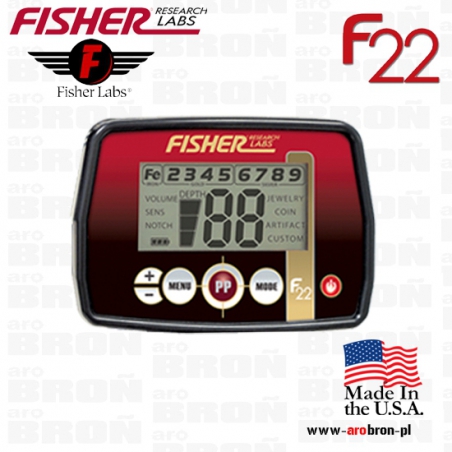 Wykrywacz metali Fisher F22 cewka 9" - GWARANCJA: 5 LAT - USA, Natępca F2-Fisher Research Labs