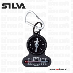 Kompas, busola / termometr SILVA z karabinkiem do kluczy - wodoodporny-SILVA