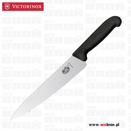 Nóż kuchenny Szefa Kuchni VICTORINOX Fibrox 5.2033.22 ząbkowane ostrze 22cm-Victorinox