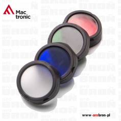 Zestaw 4 filtrów do latarek Mactronic i Ledlenser T7 P7 - filtr czerwony, zielony, niebieski, biały - średnica 35mm