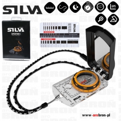 Kompas busola SILVA Expedition S -  fluorescencyjne znaki, chwyt DryFlex, lusterko, klinometr, krzywomierz, karta pomiarowa