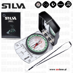 Kompas busola SILVA Ranger S -  fluorescencyjne znaki, chwyt DryFlex, lusterko, klapka ochronna, smycz