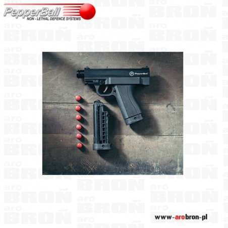 Pistolet na kule gumowe pieprzowe Pepperball TCP kal. 68 + kabura, walizka, magazynek, kapsuły Co2-Pepper Ball