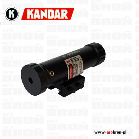 Laser Kandar zielony A151 - zestaw: montaż 11m, 3x bateria LR44, włącznik żelowy, 2x imbus-KANDAR