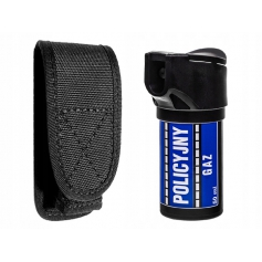 Gaz pieprzowy POLICYJNY strumień 50ml + KABURA--