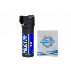 Gaz pieprzowy POLICYJNY strumień 75ml + chusteczka--
