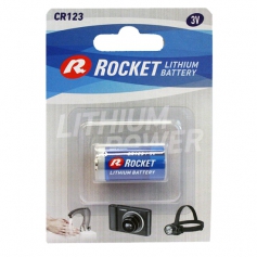 Bateria ROCKET CR123A 3V 1500mAh - do latarek lub laserów-Rocket