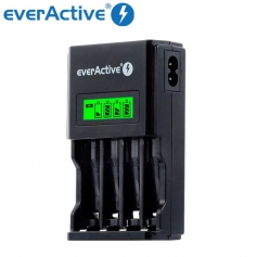 Ładowarka EverActive NC-450 LCD BLACK - akumulatory R03 AA, R6 AAA