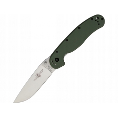 Nóż Ontario RAT 1 Folder Silver Plain 8848OD olive--