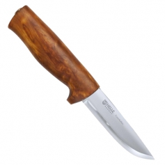 Nóż stały HELLE Fossekallen _49 - 3-warstwowa stal nierdzewna, rękojeść brzoza, w komplecie skórzana pochwa-Helle