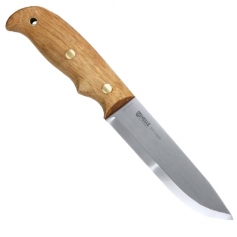 Nóż stały HELLE Didi Galgalu 610 - Sandvik 12C27, rękojeść Kiaat afrykański, w komplecie skórzana pochwa-Helle