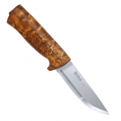 Nóż stały HELLE Eggen _75 - 3-warstwowa stal nierdzewna, rękojeść brzoza, w komplecie skórzana pochwa-Helle