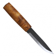 Nóż stały HELLE Viking _96 - Laminat Węglowy, rękojeść Brzoza Karelska, w komplecie skórzana pochwa