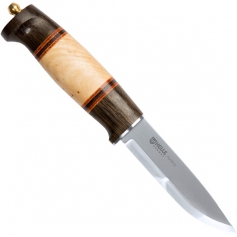 Nóż stały HELLE Harding _99 - 3-warstwowa stal nierdzewna, rękojeść palisander ze skórą i brzozą, w komplecie skórzana pochwa...