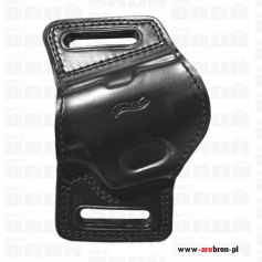 Kabura ze skóry do Walther P99 motyl krótki otwarty LEWY dla osób leworęcznych CZARNA-Kajman