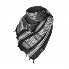 Chusta Helikon Arafatka z Logo CZ-AHL-CO-20 - Biała, kefija, shemagh, 100% bawełna-Helikon-Tex®