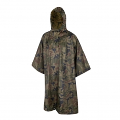 Ponczo peleryna przeciwdeszczowa Helikon Poncho US Model PO-MUS-PO-04 - PL Woodland, RipStop, kamuflaż leśny PL Pantera-Helik...