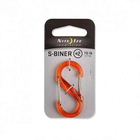 Karabińczyk Nite Ize S-Biner _2 Strong Plastic Orange SBP2-03-19T - maksymalne obciążenie 4,5kg-Nite Ize