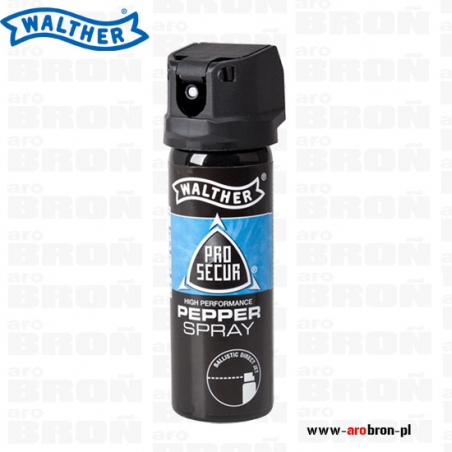 Gaz pieprzowy WALTHER PRO SECUR 74 ml OC UV RMG 2.2016 Strumień punktowy-Walther