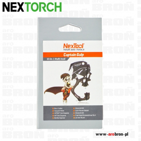 Multitool NEXTORCH Nextool CAPTAIN GULP - wielofunkcyjne narzędzie, 10 narzędzi, stal nierdzewna, oryginalny kształt czaszki-...