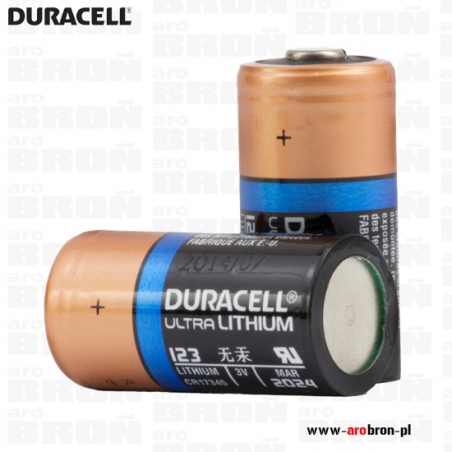 Bateria Duracell Ultra CR123A - do latarek lub laserów--