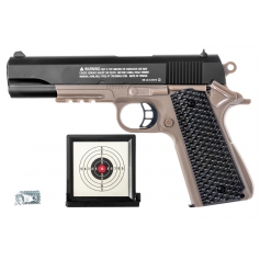 Wiatrówka pistolet Crosman 1911 4,5mm S1911KT - śrut BB, sprężynowa, tarcza żelowa-Crosman