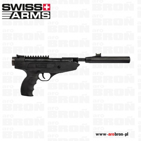 Pistolet wiatrówka Cybergun Swiss Arms Mod Fire 4,5 mm (288029) - łamany, śrut diabolo, kolba dostawna, szyna 22mm-Cyber Gun