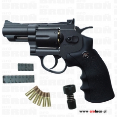 Wiatrówka rewolwer WinGun WC4-708 Sport 708 Full metal + łuski + szybkoładowarka-WinGun