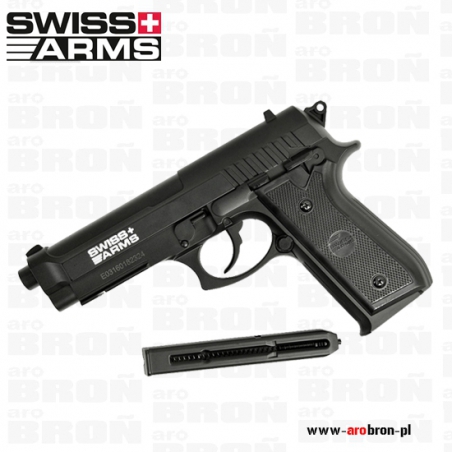Wiatrówka Cybergun Swiss Arms PT92 4,5 mm METAL (288028) - CO2, kulki BB, DAO-Cyber Gun