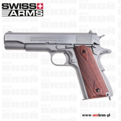 Pistolet wiatrówka Cybergun Swiss Arms SA1911 Blow Back 4,5 mm - metal, CO2, KULKI BB, replika Colt 1911-Cyber Gun