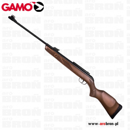 Wiatrówka GAMO Hunter 440 4,5mm - klasycznie łamana, diabolo, szyna 11mm, osada-drewno orzechowe-GAMO