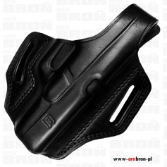 Kabura skórzana motyl długi zapięty do Glock 17-Kajman