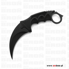 Nóż stały karambit N-062A Czarny - kabura nylonowa, stal 440-KANDAR